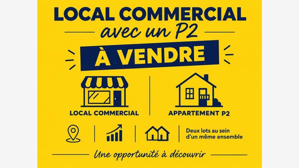 Vente local commercial loué avec P2 Le Grau-du-Roi