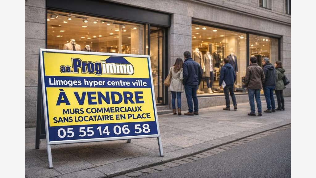 Vente murs en angle 125m² en centre ville Limoges