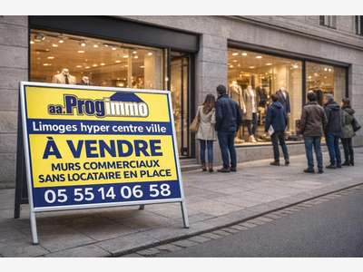 Vente murs en angle 125m² en centre ville Limoges