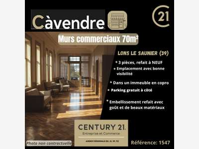 Murs commerciaux 70m² à vendre sur Lons le Saunier