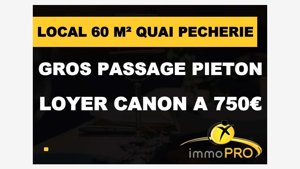 Local 60m² situé quai de la Pêcherie à Lyon 1er