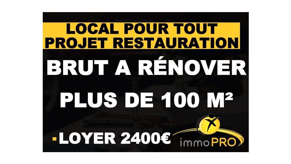 Vente grand local 110m² à Lyon 3e