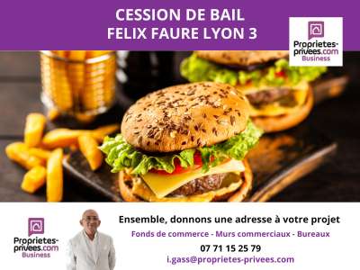 Vente local commercial 55m² Lyon Félix Faure 69003