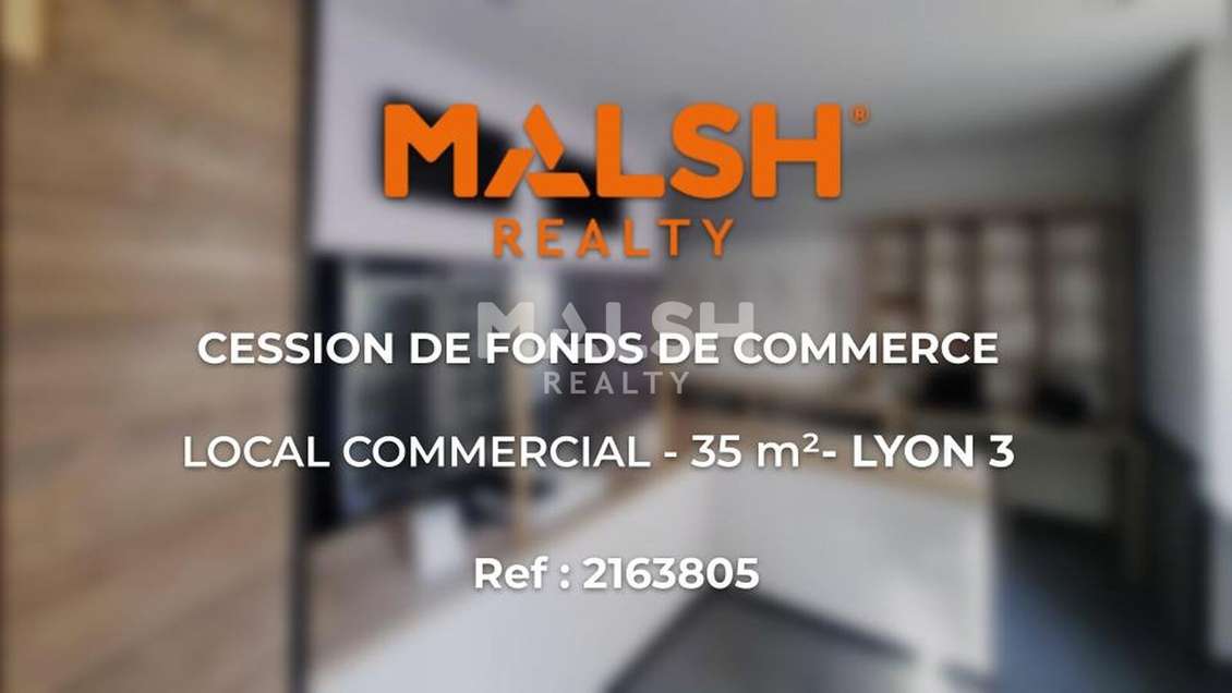 LOCAL À CEDER - 35 m² - LYON 3