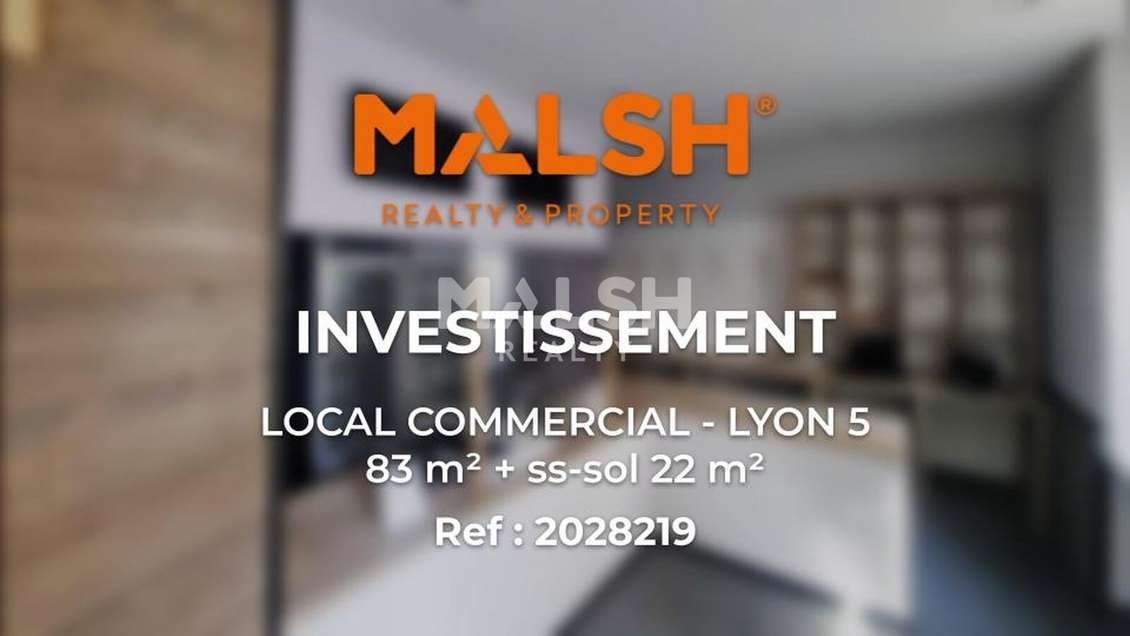 INVESTISSEMENT - Local commercial 83 m² + ss-sol 2