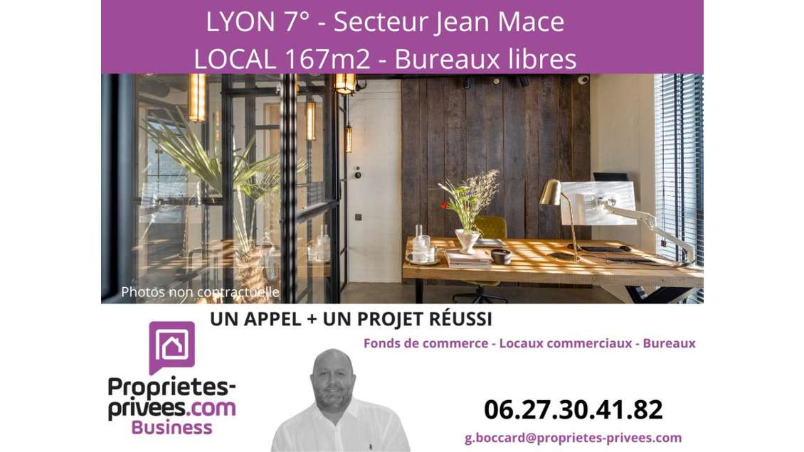 Vente murs commerciaux libres 167m² Lyon 7e