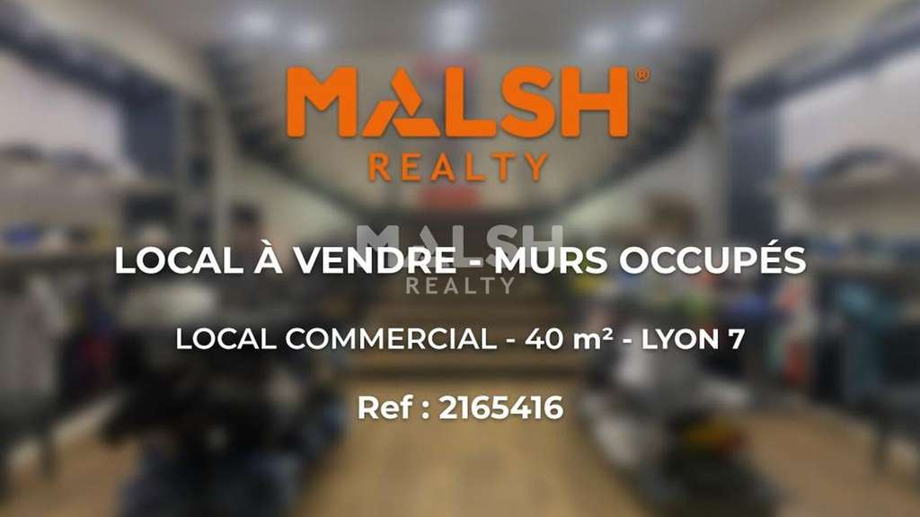 Vente de murs 40m² rue commerçante Lyon 7e