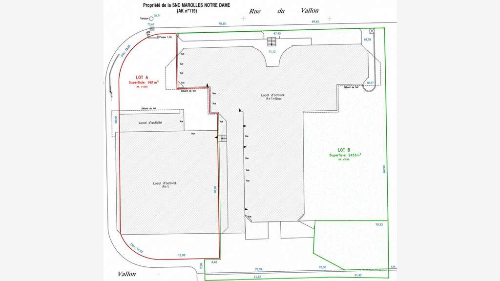 Vente murs professionnels 977m² à Marolles-en-Brie