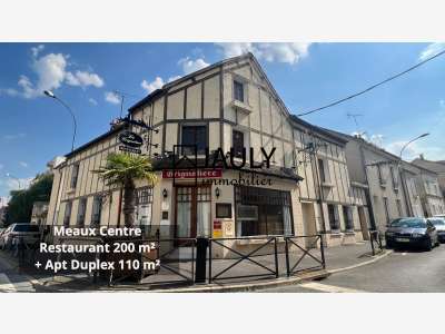 AV immeuble 310m² restaurant + appartement à Meaux