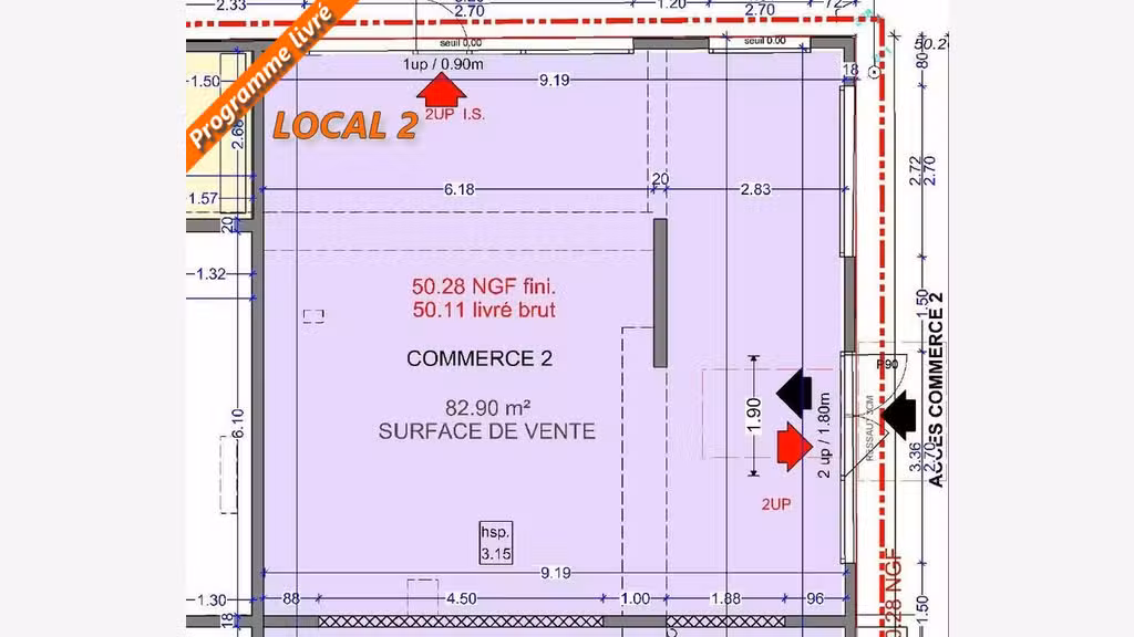 Local commercial à vendre neuf 83m² Miramas centre