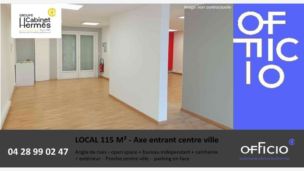 Vente locaux 115m² axe pénétrant centre Montélimar