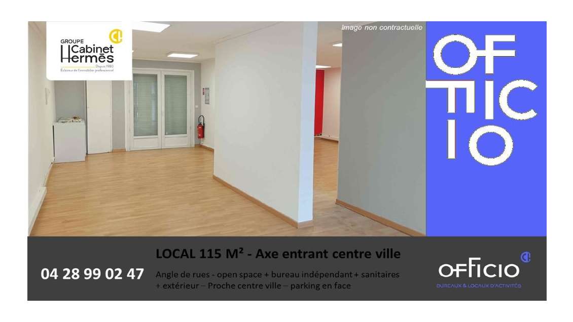 Vente locaux 115m² axe pénétrant centre Montélimar