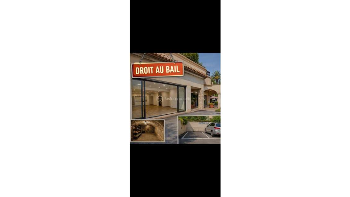 Vente droit au bail local 70m² à Mougins Tournamy