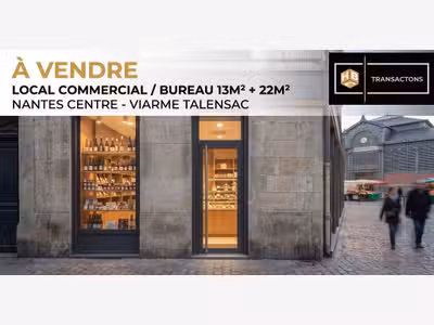 Cède local commercial ou bureau 13m² + cave Nantes