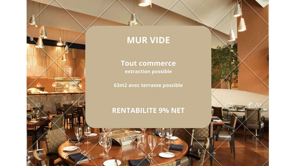 Vente murs commerciaux 63m² à Neuilly-sur-Marne