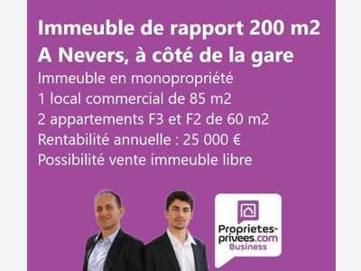 Vente immeuble de rapport 200m² à Nevers centre