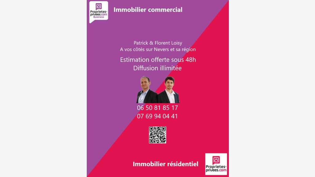 Vente murs commerciaux loués à Nevers centre