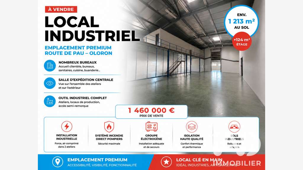 A vendre site industriel d'exception à Oloron 