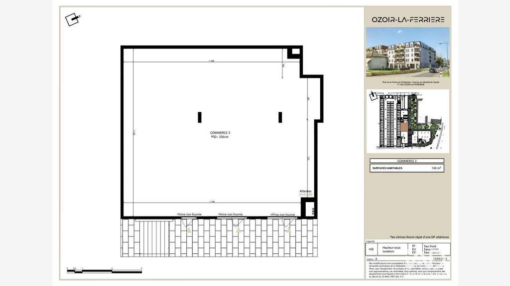 Vente Murs commerciaux 145m² à Ozoir-la-Ferrière