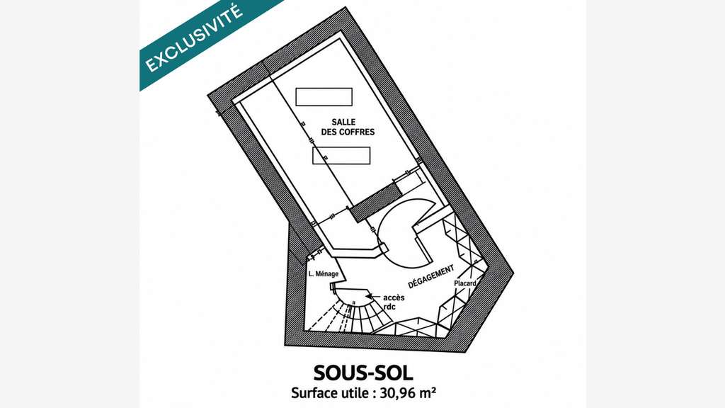 AV murs occupés Société Générale 116m² Paris 75014