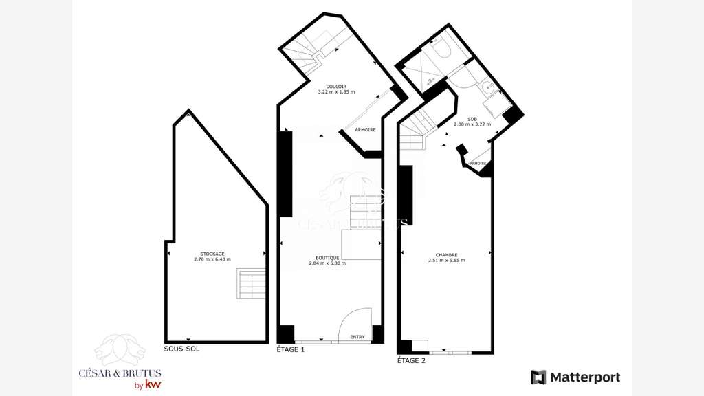 A vendre local commercial avec studio à Paris 16e