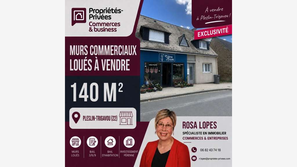 Vente ensemble immobilier loué à Pleslin-Trigavou