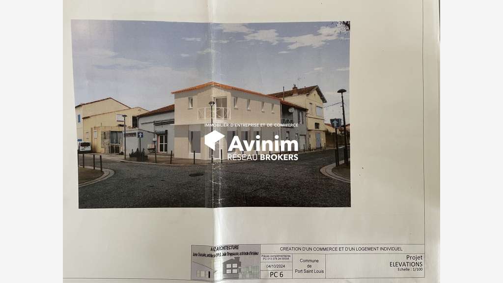 Local 100m² avec permis construire Port-St-Louis