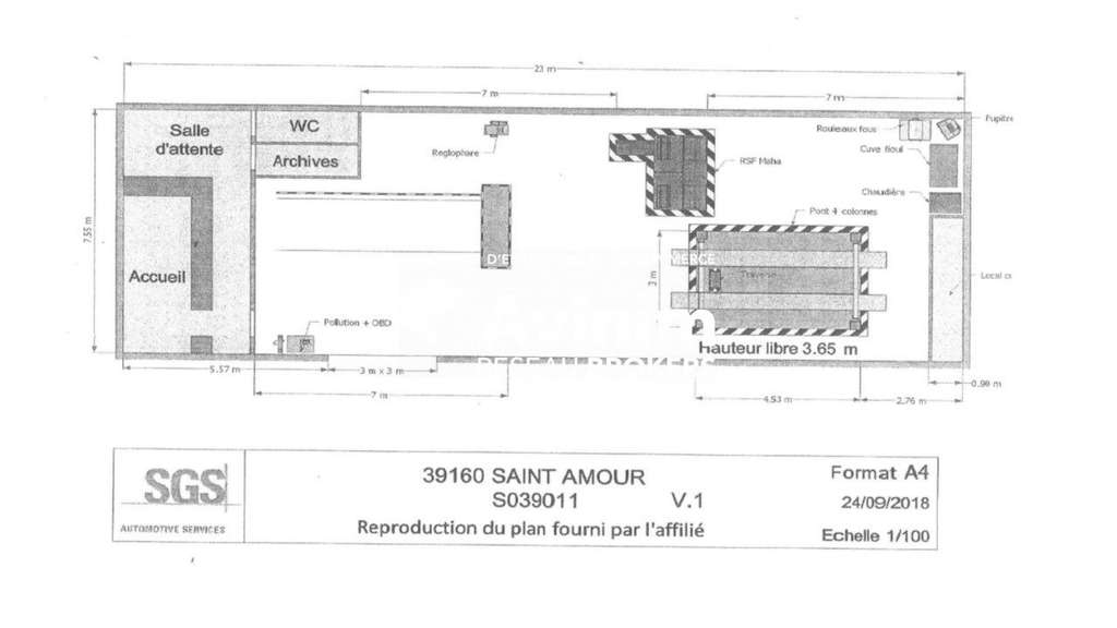 Vente local commercial 180m² à Saint-Amour