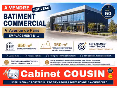 Vente murs commerciaux de 650m² à Saint Lô