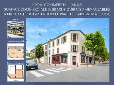 Vente local commercial 91m² Saint-Maur-des-Fossés