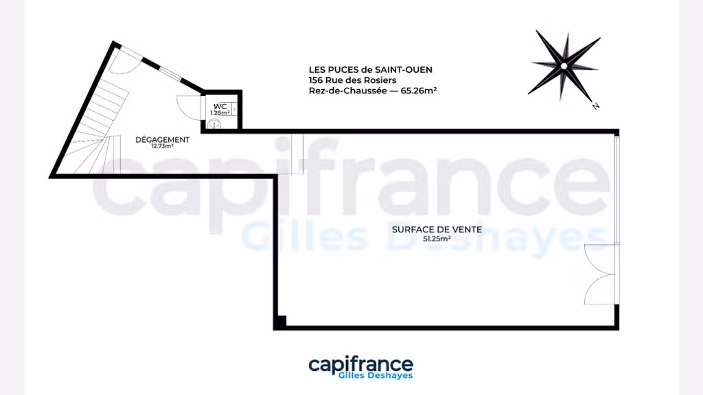 Av Murs 137m² Les Puces Marché Vernaison (St-Ouen)