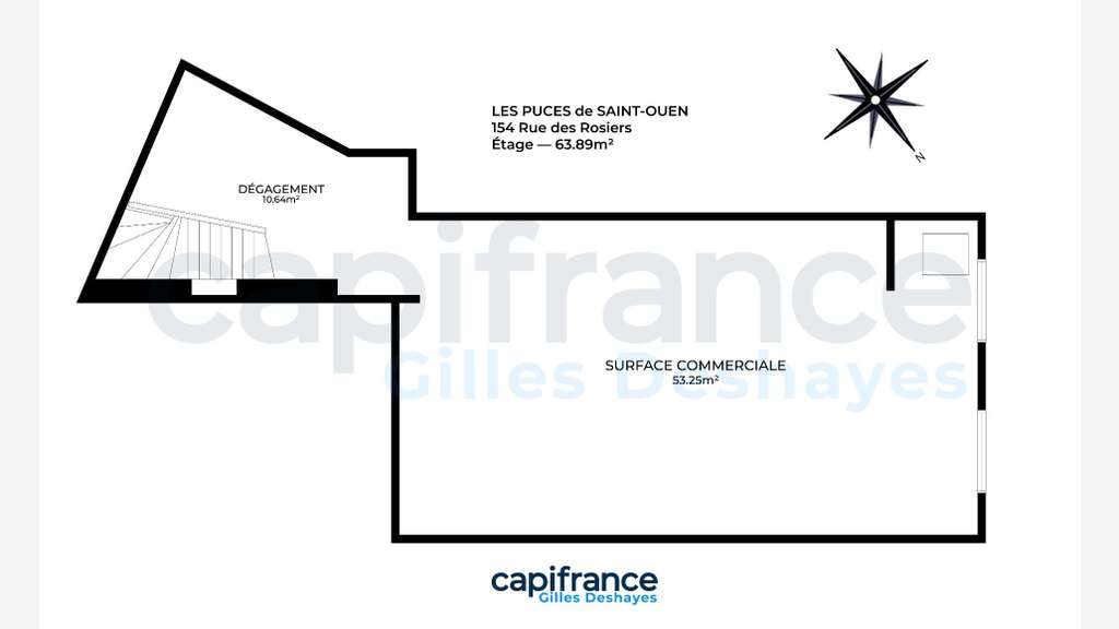 Av Murs 137m² Les Puces Marché Vernaison (St-Ouen)