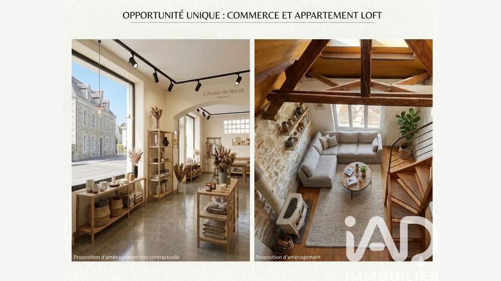 Vente local commercial + loft de 113m² à Sautron