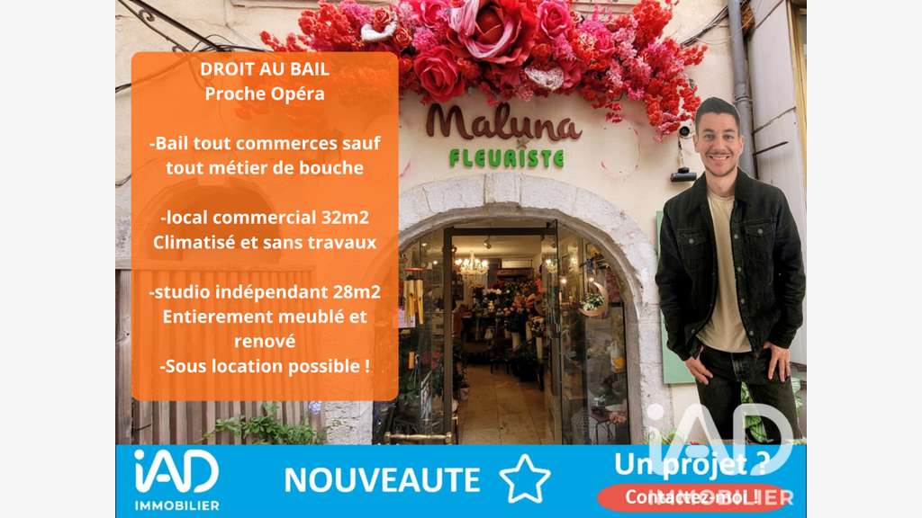Droit au bail + studio proche Opéra à Toulon
