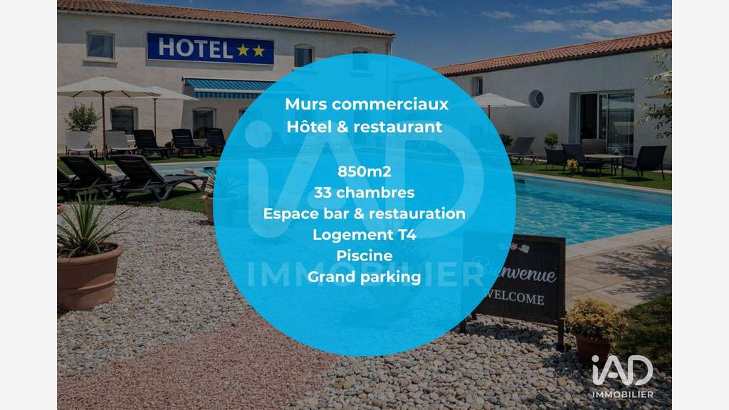 Vente murs commerciaux d’hôtel à Trèbes