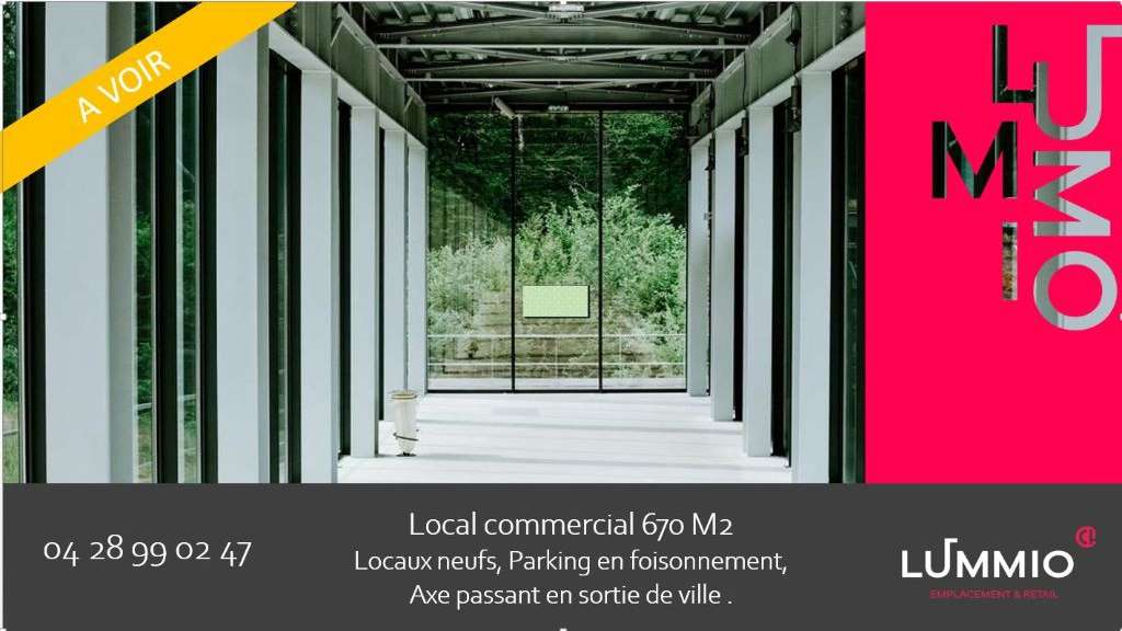 Vente local commercial 670m² en sortie de Valence