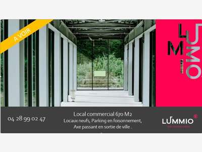 Vente local commercial 670m² en sortie de Valence