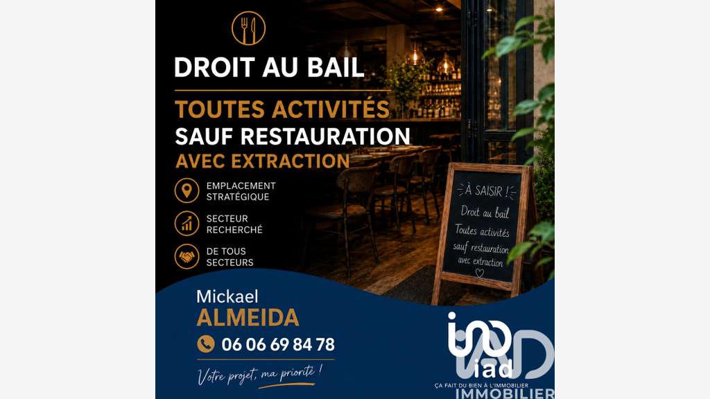Cession bail local 18m² à Versailles emplac. N°1