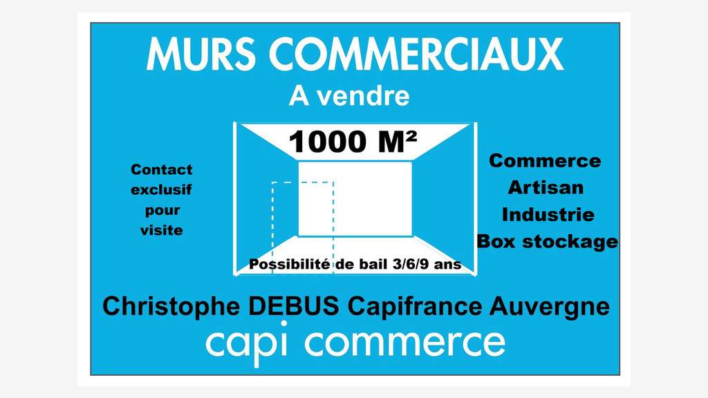 Cède bâtiment polyvalent 1000m² à Vichy bel empl