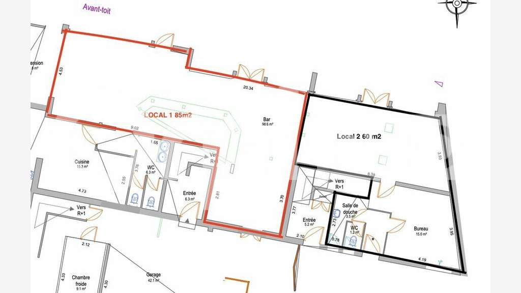 AV local commercial 145m² empl N°1 Vieux-Boucau