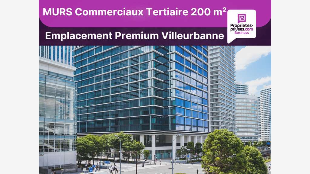 Murs commerciaux tertiaire 200m² Villeurbanne