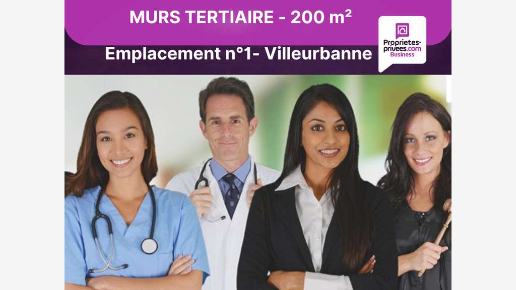 Murs commerciaux tertiaire 200m² Villeurbanne