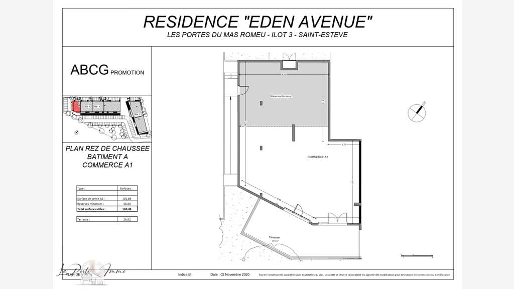 Exclusivité murs commerciaux 186m² à Saint-Estève