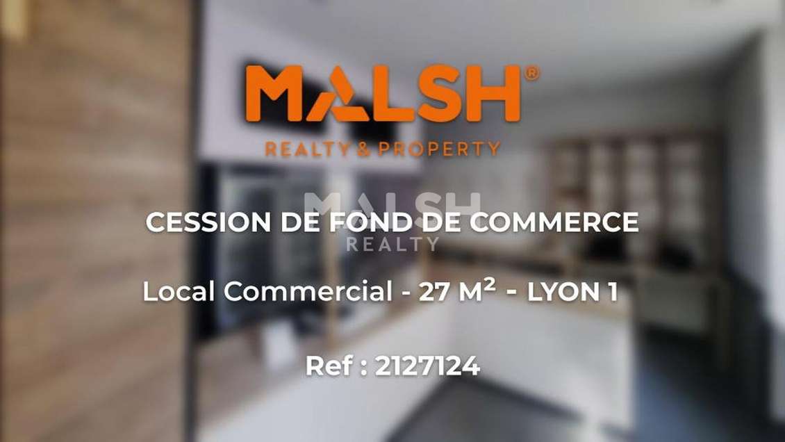 Vente local commercial 27m² rue passante Lyon 1er
