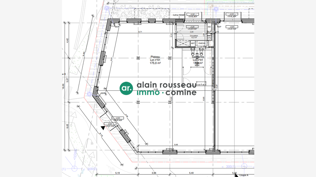 Vente local 175m² Parc Tellières aux Ponts-de-Cé