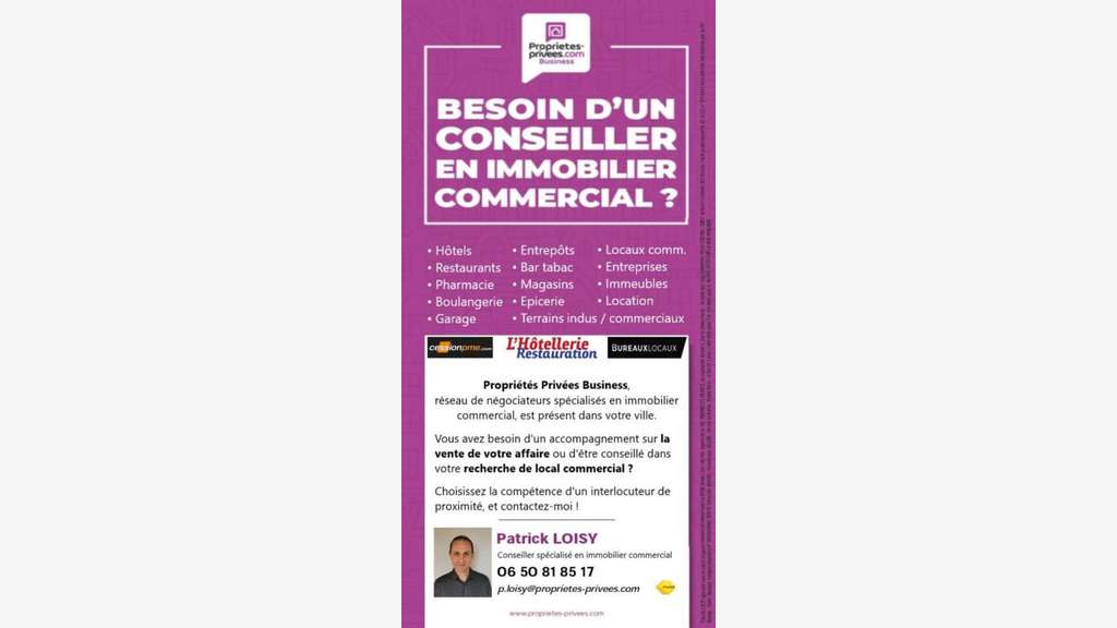 Local pro mixte 175m² parcelle 2000m² à Varennes