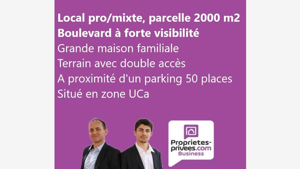 Local pro mixte 175m² parcelle 2000m² à Varennes
