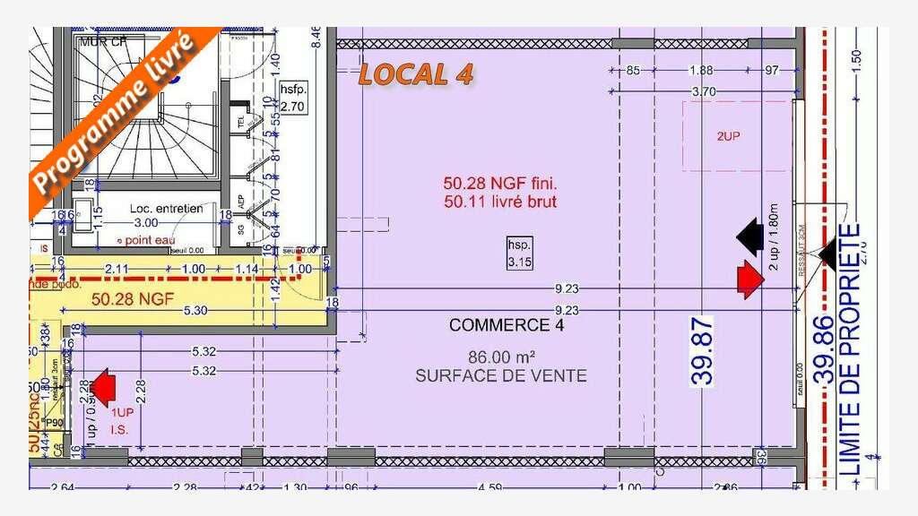 Vente local commercial neuf 86m² à Miramas centre