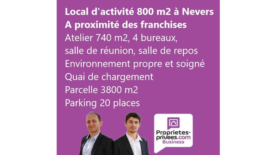 Vente local d'activité de 800m² à Nevers