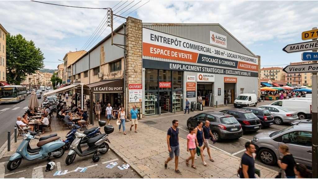 Vente murs libres 380m² empl premium à Ajaccio